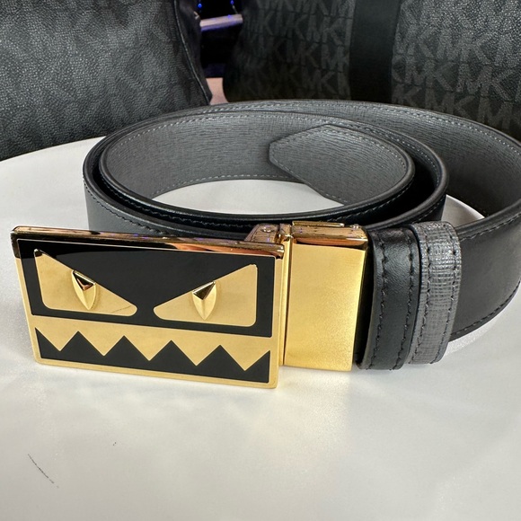 💥FENDI -  MONSTER EYES REVERSIBLE BELT - 41'' - Picture 13 of 17